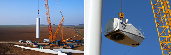 Montage d'une éolienne, étape 3 Montage d'une éolienne, étape 3
