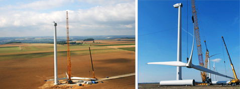 Montage d'une éolienne, étape 4 Montage d'une éolienne, étape 4